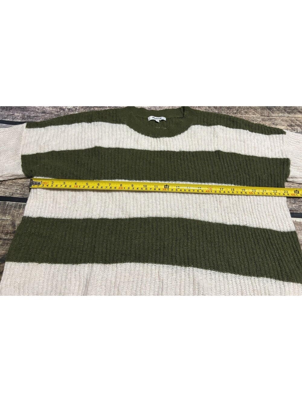 Madewell Sweater Womens Large Striped Alpaca Blend Relaxed - Picture 9 of 12